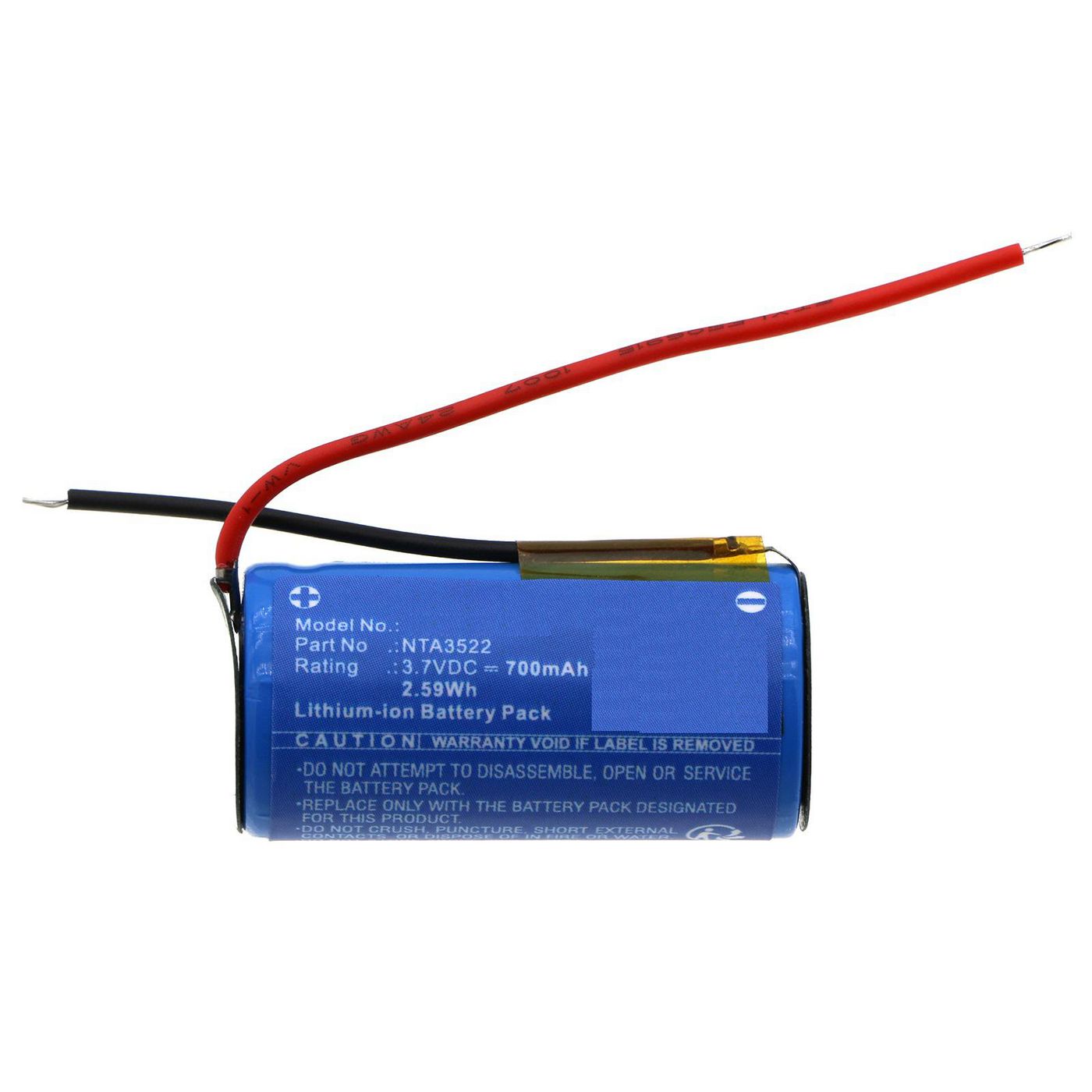 Battery 2.59Wh 3.7V 700mAh 