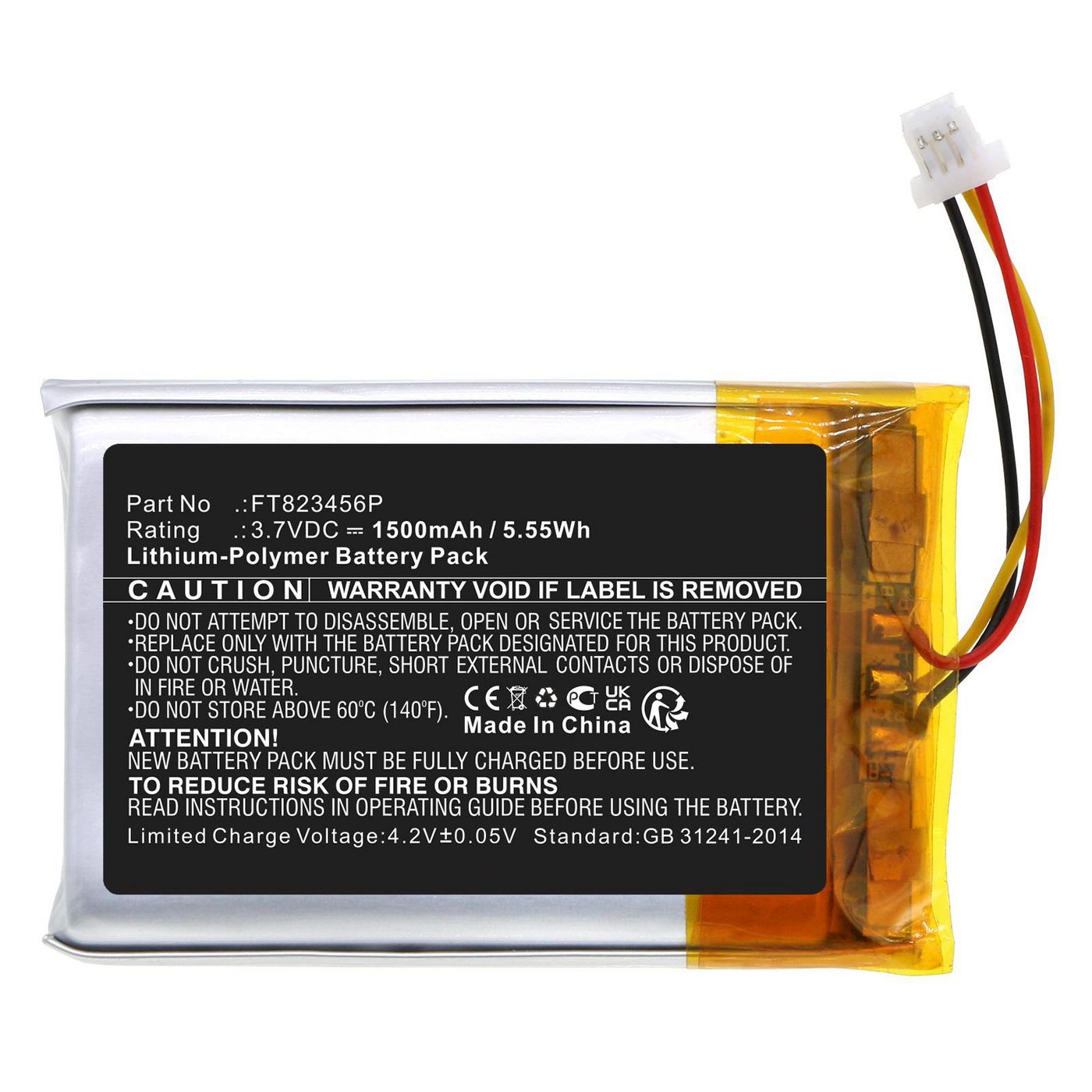 Battery 5.55Wh 3.7V 1500mAh