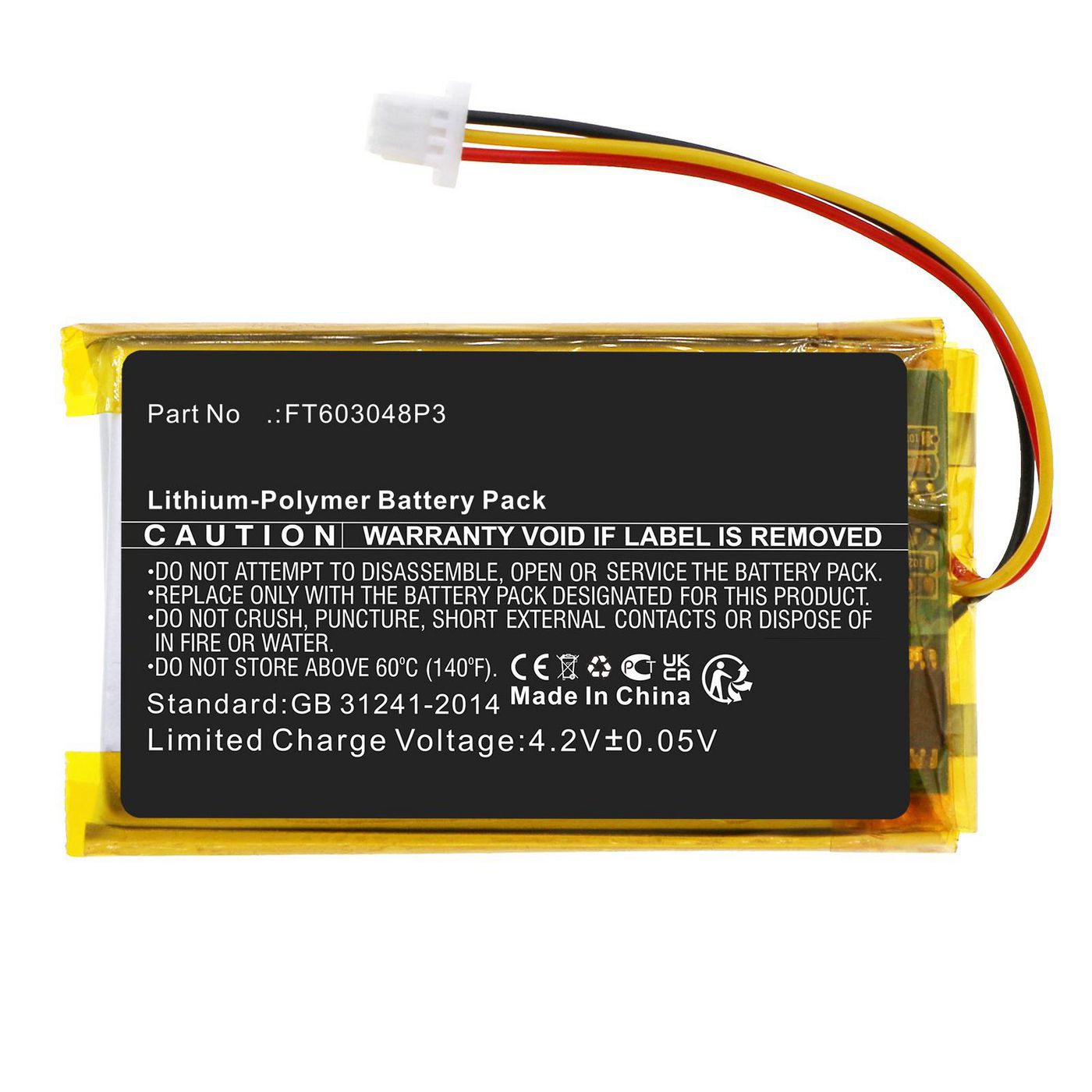 Battery 3.33Wh 3.7V 900mAh 