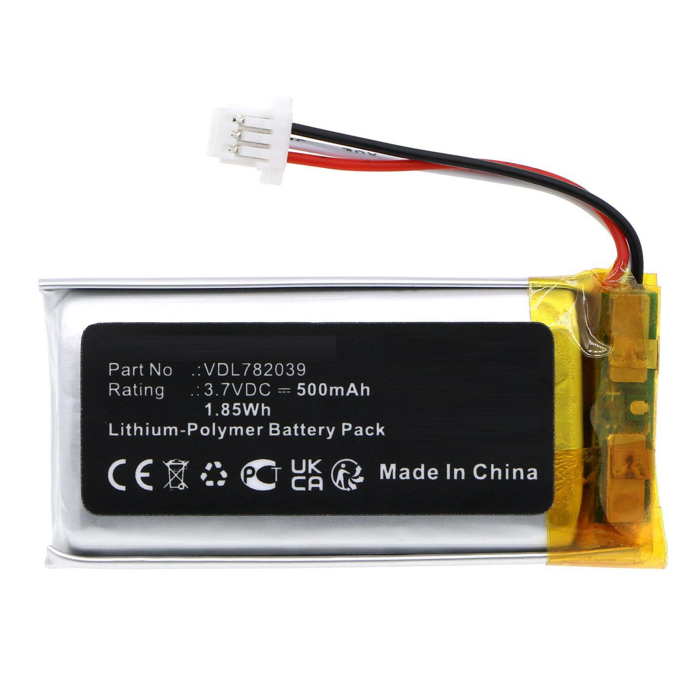 Battery 1.85Wh 3.7V 500mAh