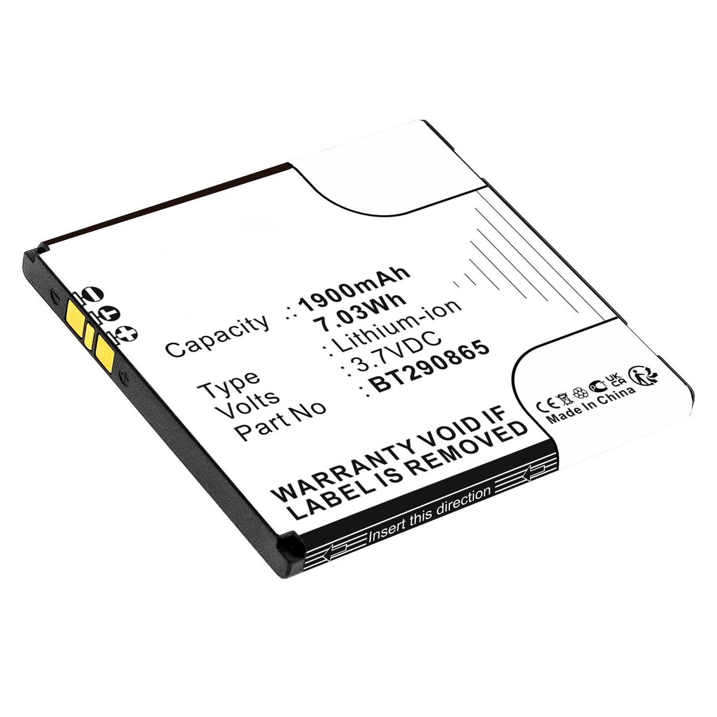 Battery 7.03Wh 3.7V 1900mAh 