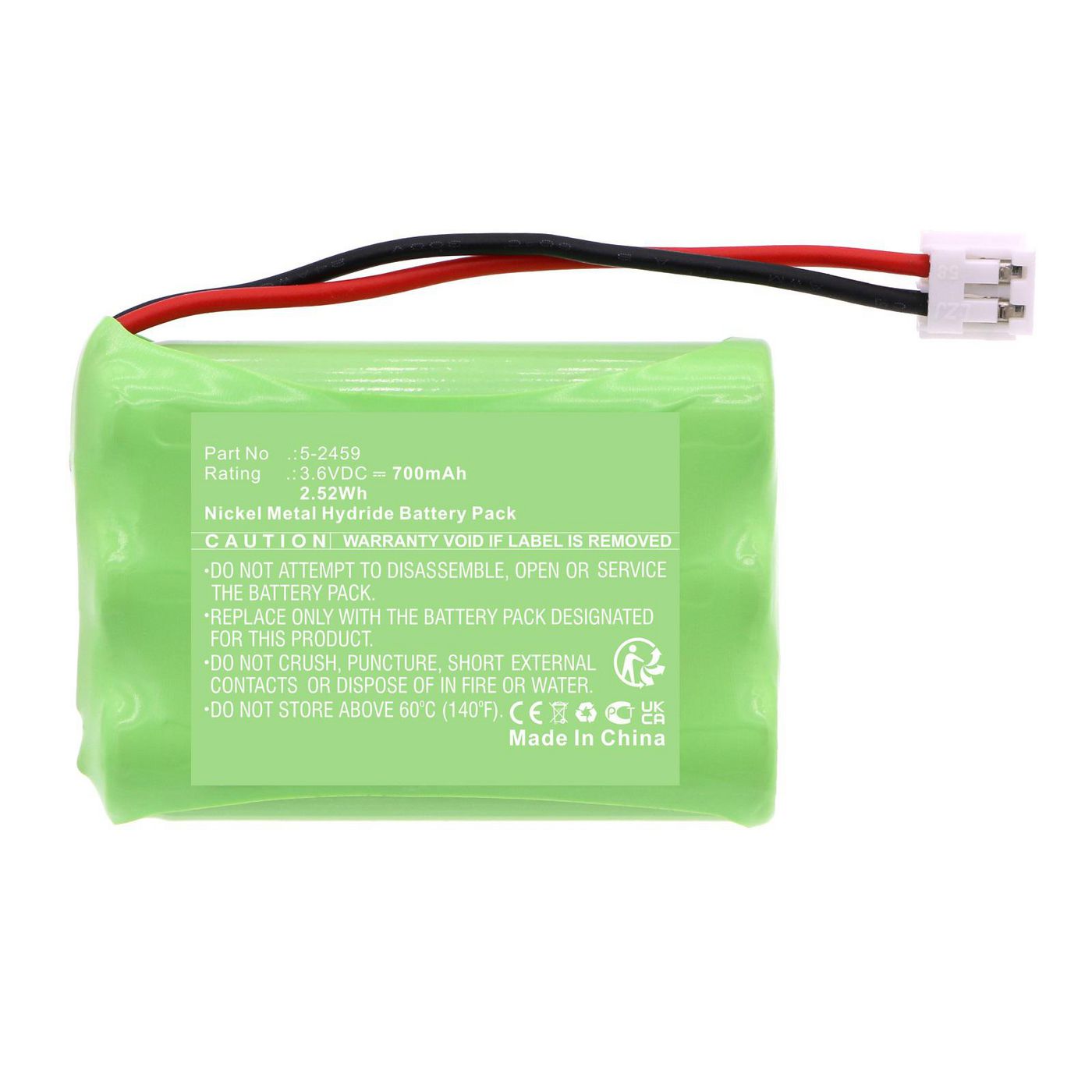 Battery 2.52Wh 3.6V 700mAh