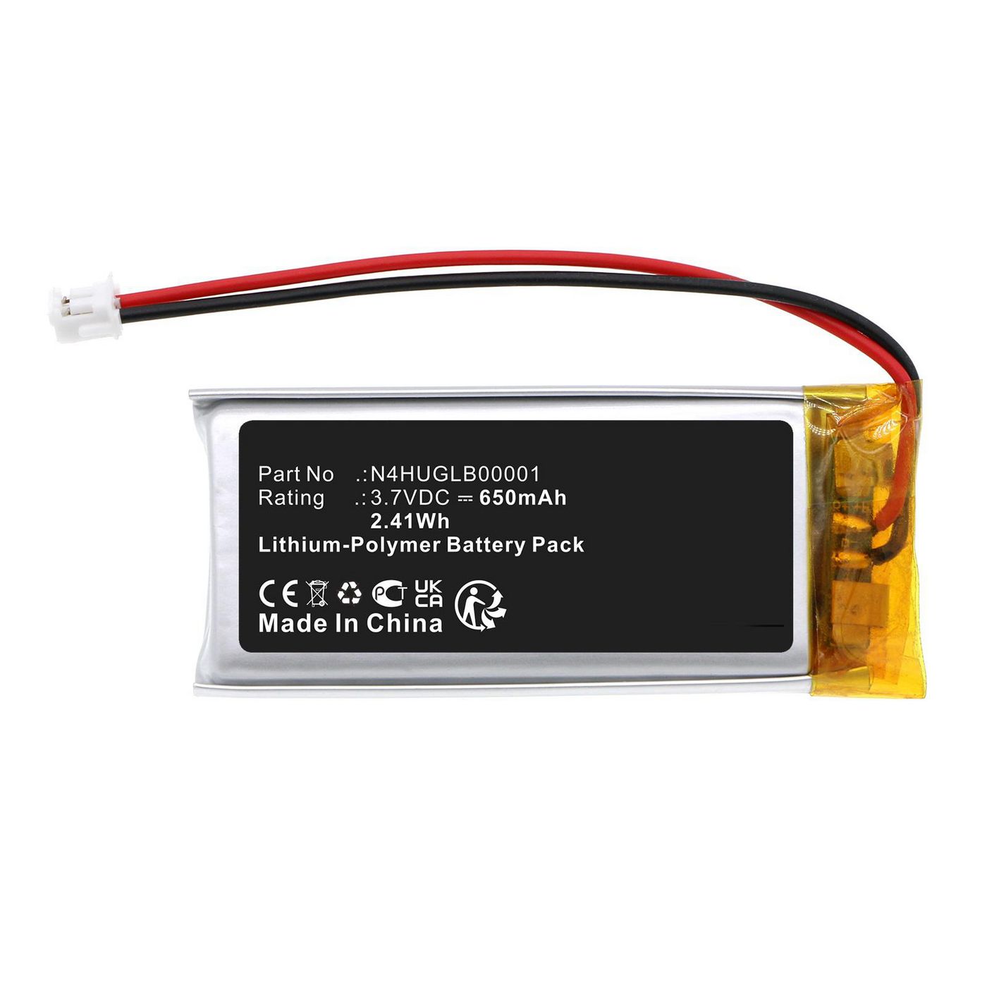 Battery 2.41Wh 3.7V 650mAh