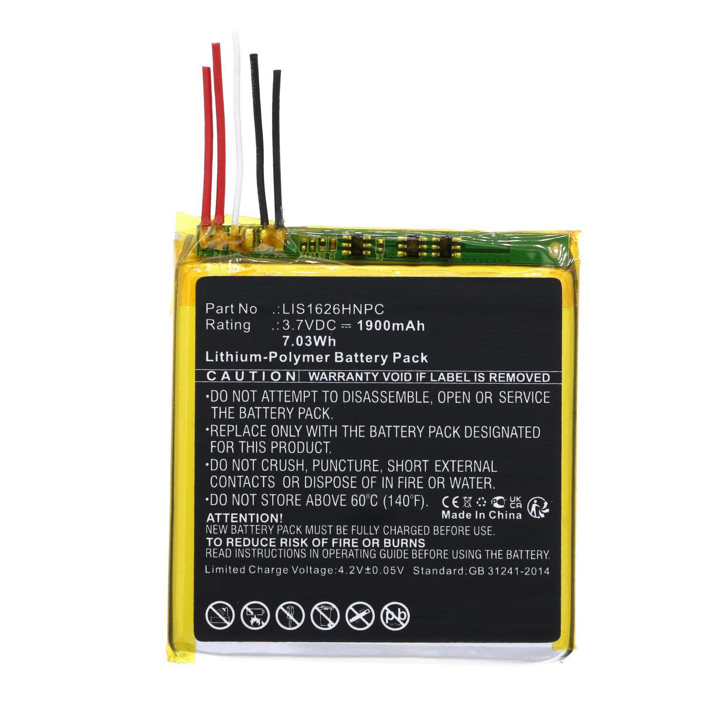 Battery 7.03Wh 3.7V 1900mAh