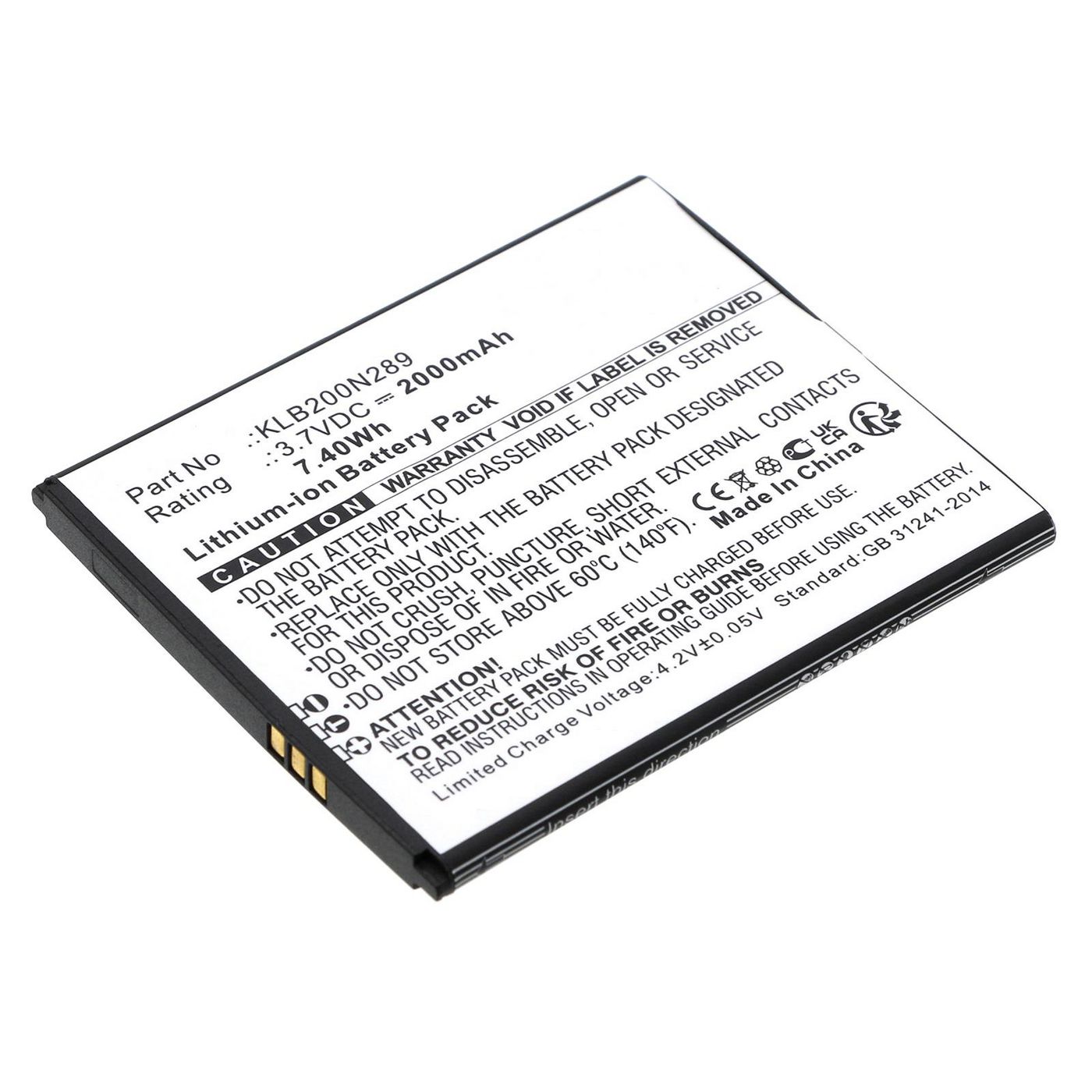 Battery 3.33Wh 3.7V 900mAh