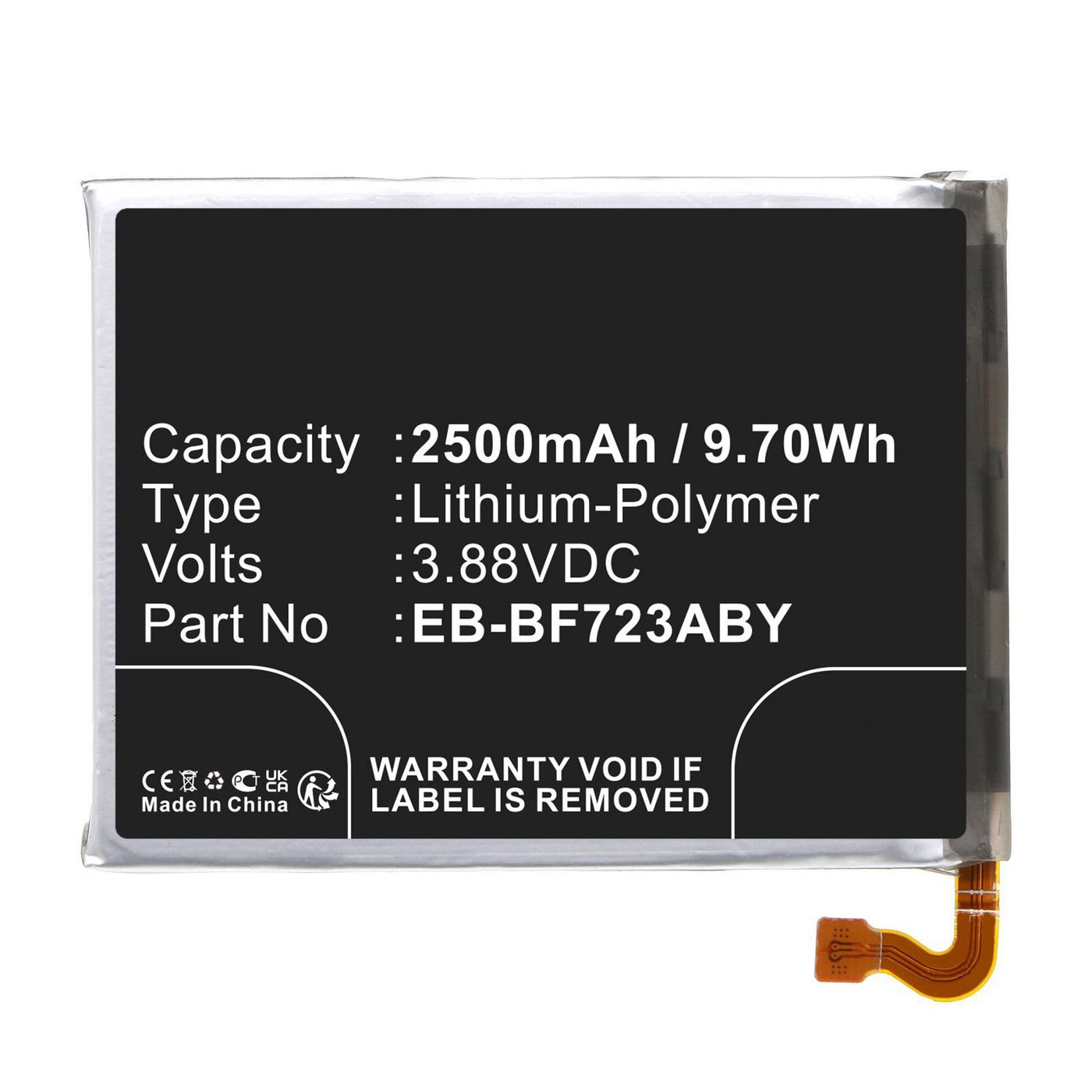 Battery 9.70Wh 3.88V 2500mAh