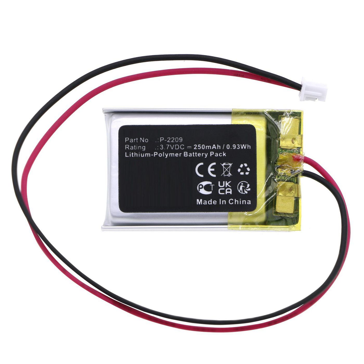 Battery 0.93Wh 3.7V 250mAh