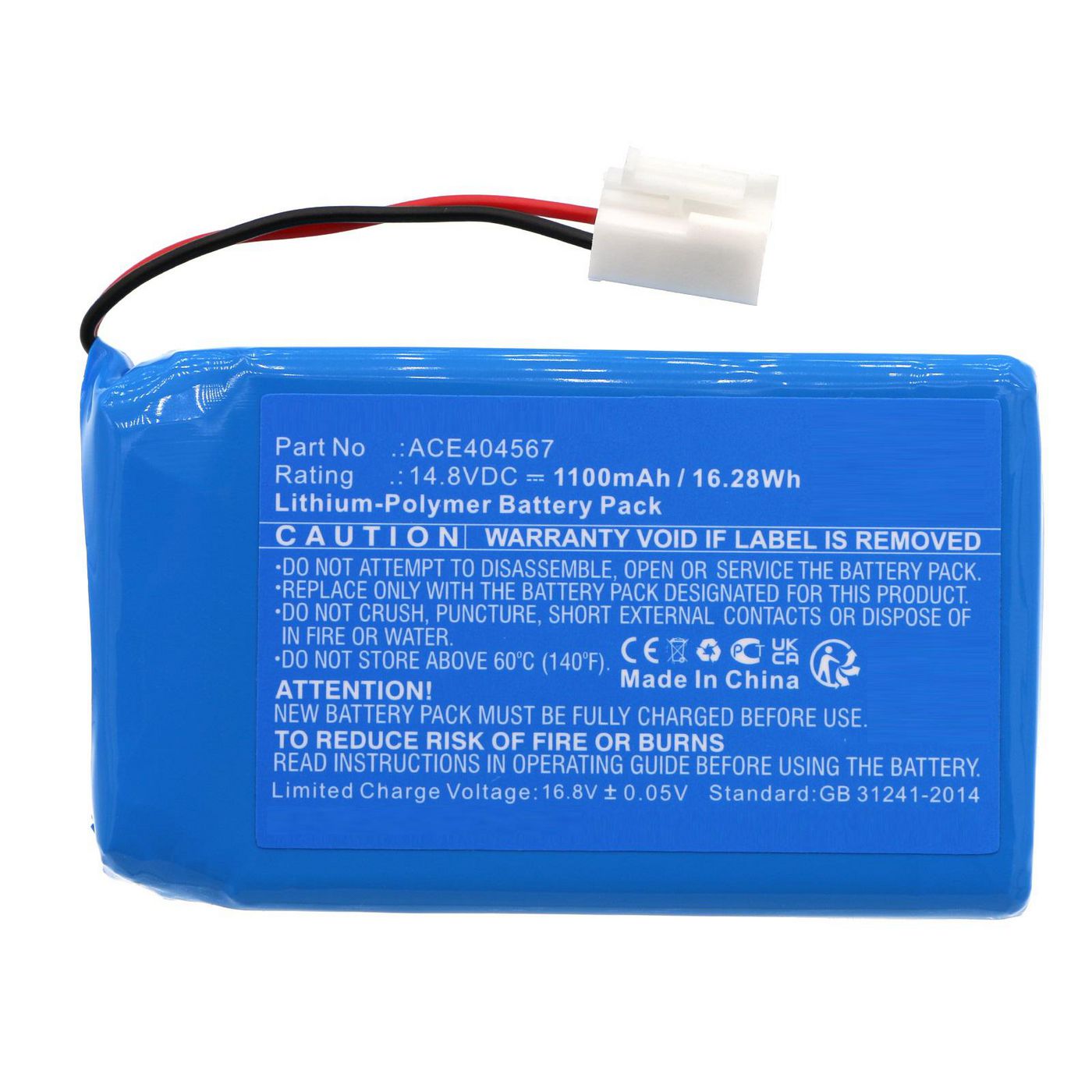 Battery 4.44Wh 3.7V 1200mAh 
