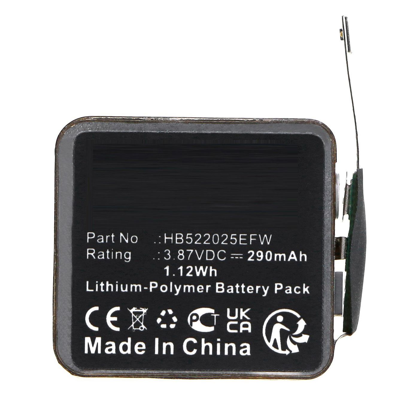 Battery 1.12Wh 3.87V 290mAh 