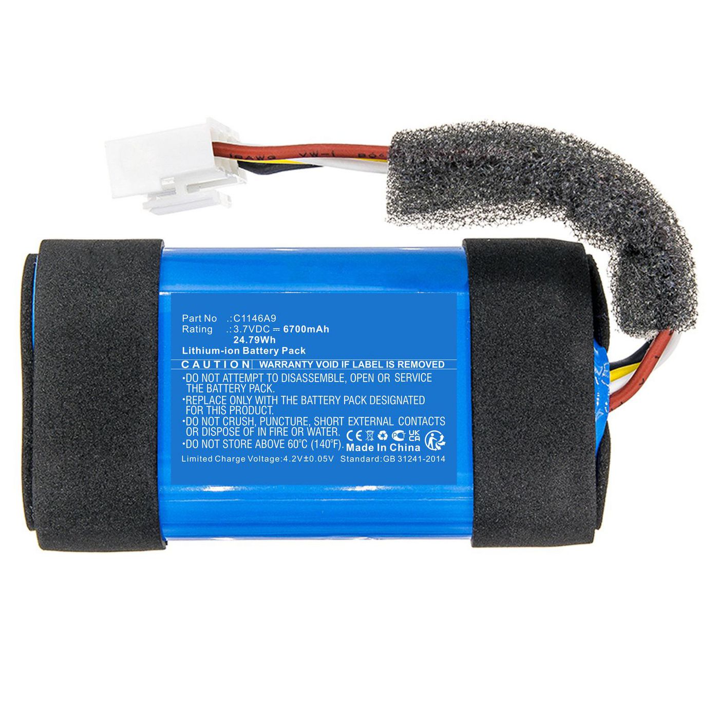 Battery 24.79Wh 3.7V 6700mAh