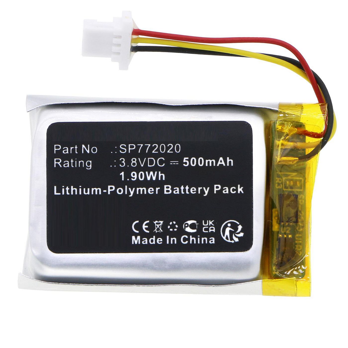 Battery 1.90Wh 3.8V 500mAh