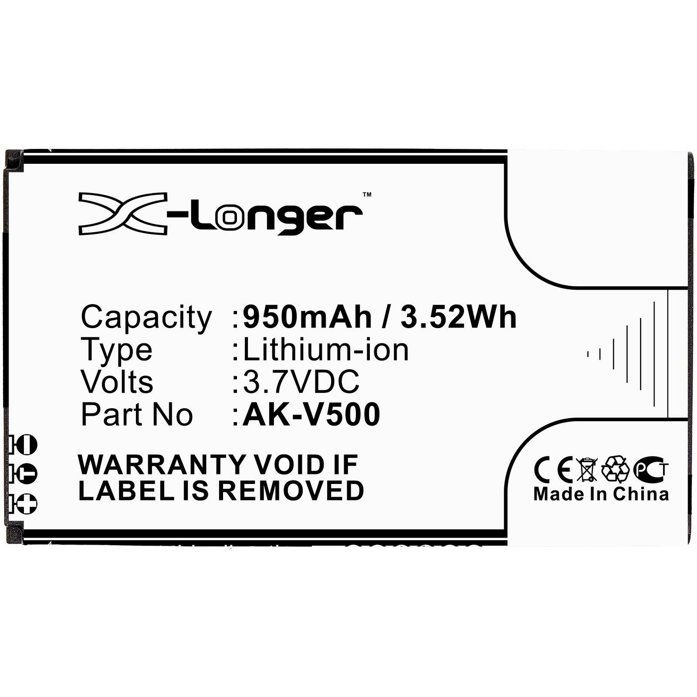 Battery 3.52Wh Li-ion 3.7V 