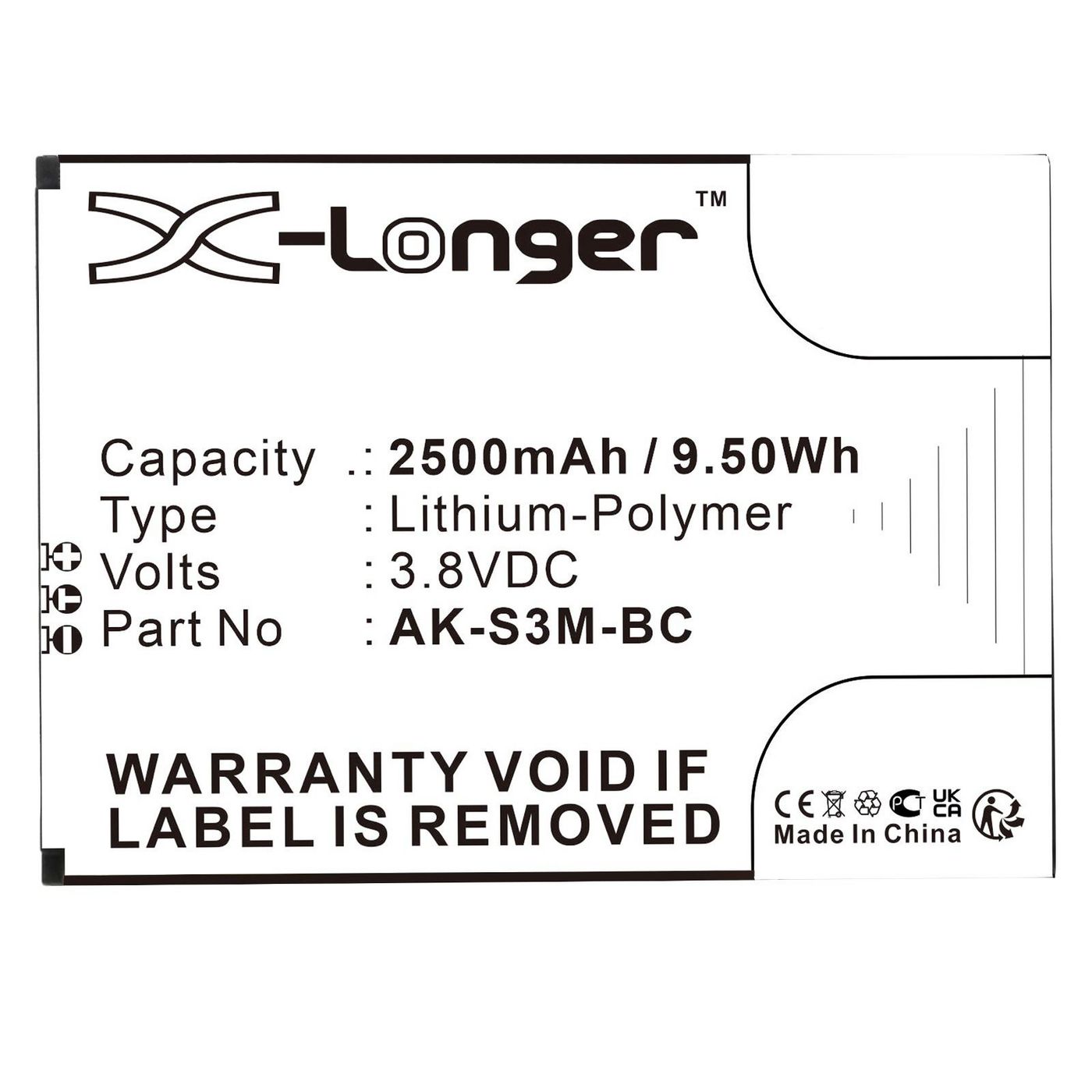 Battery 9.50Wh Li-Polymer 