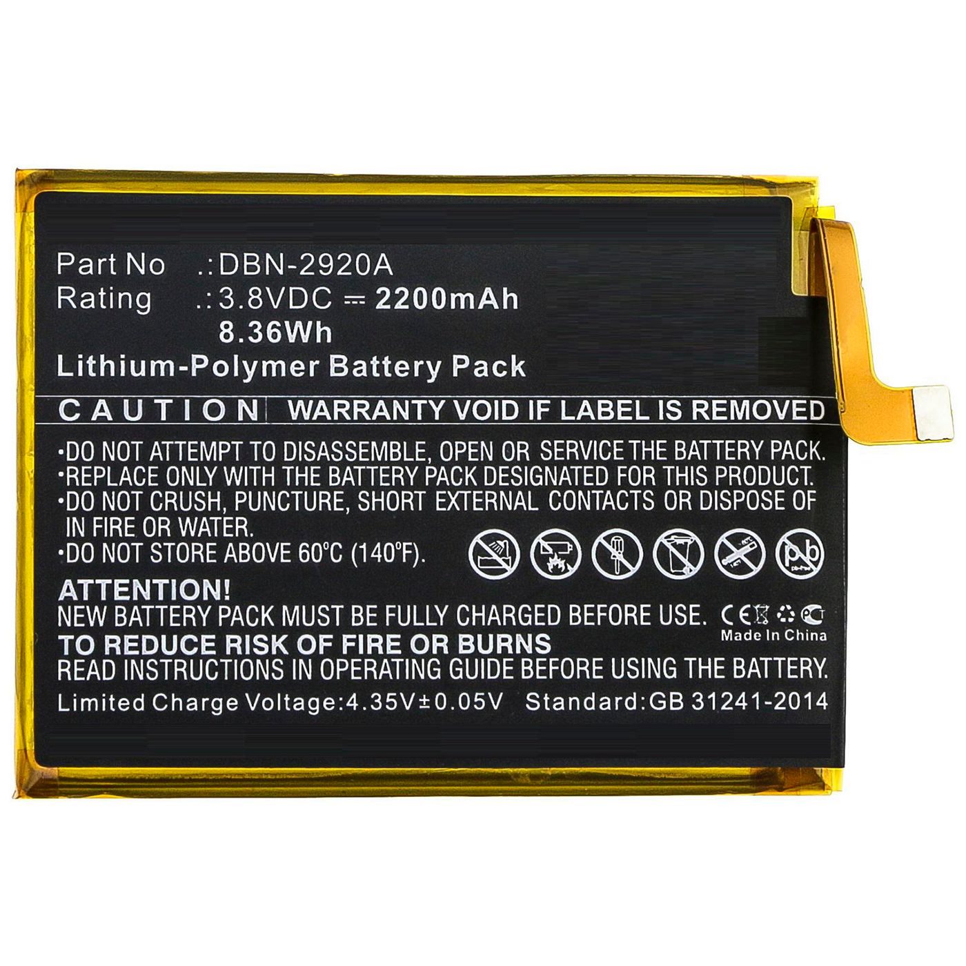 Battery 8.36Wh Li-ion 3.8V