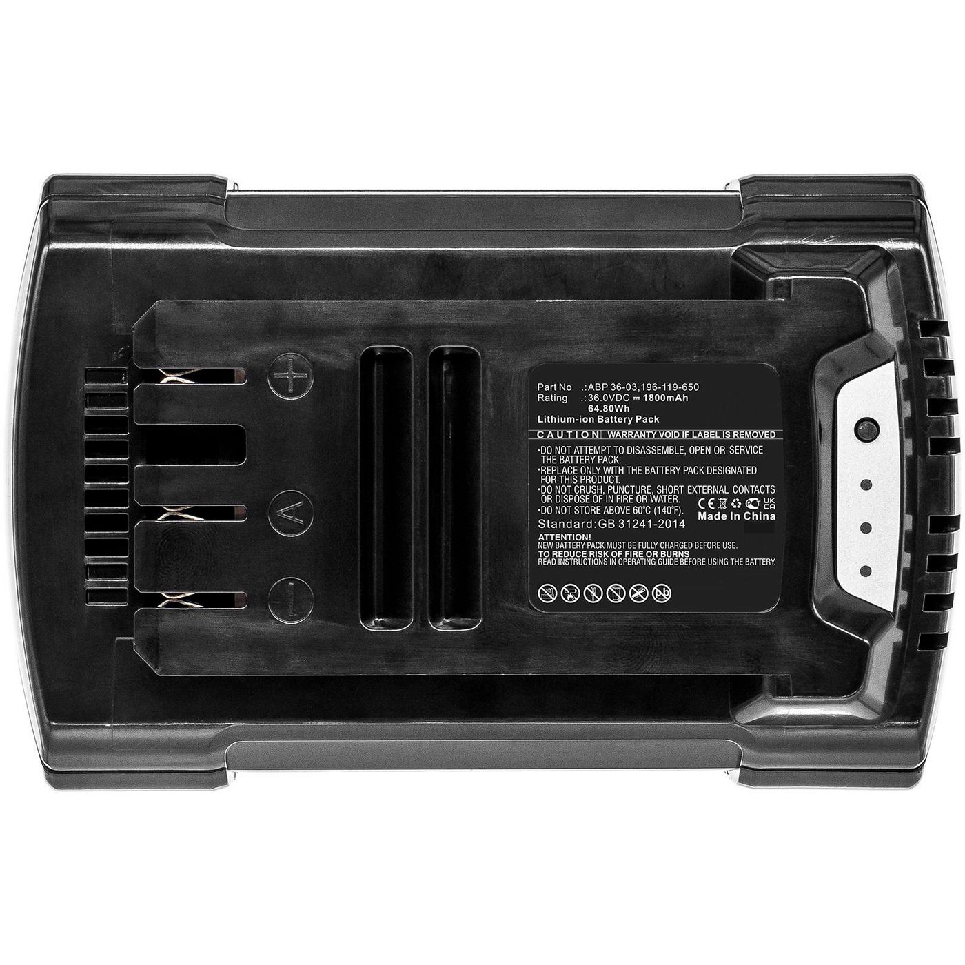 Battery 64.80Wh Li-ion 36.0V 