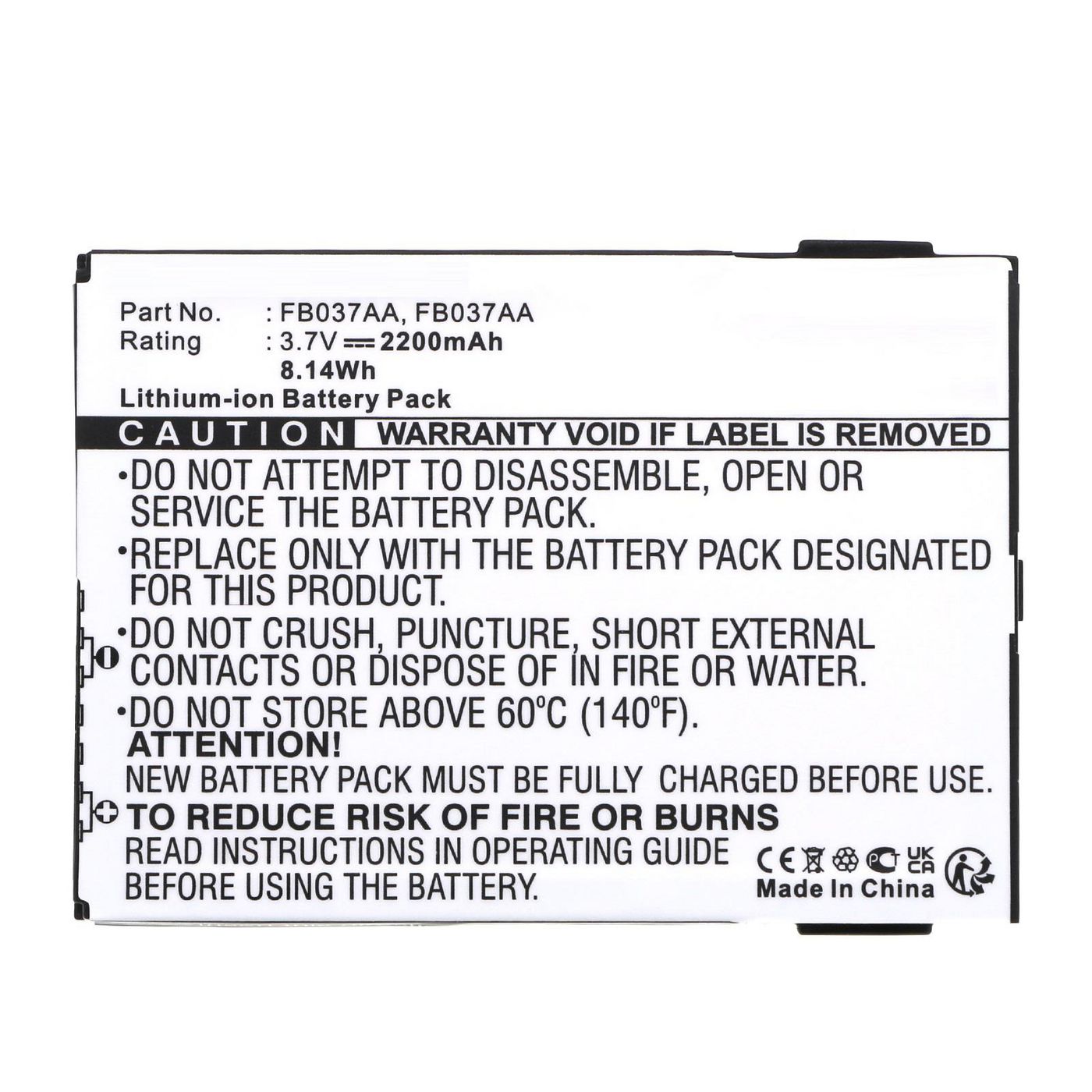 Battery 8.14Wh Li-ion 3.7V