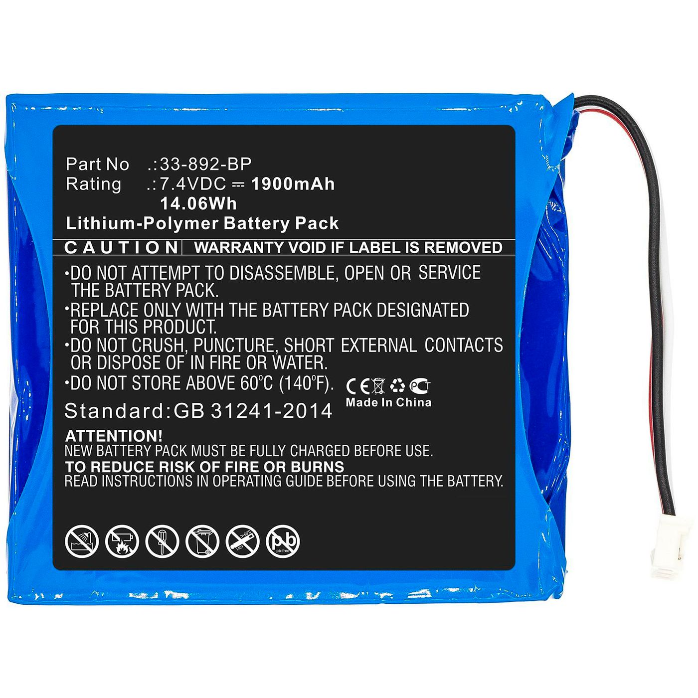 Battery 14.06Wh Li-Pol 7.4V 