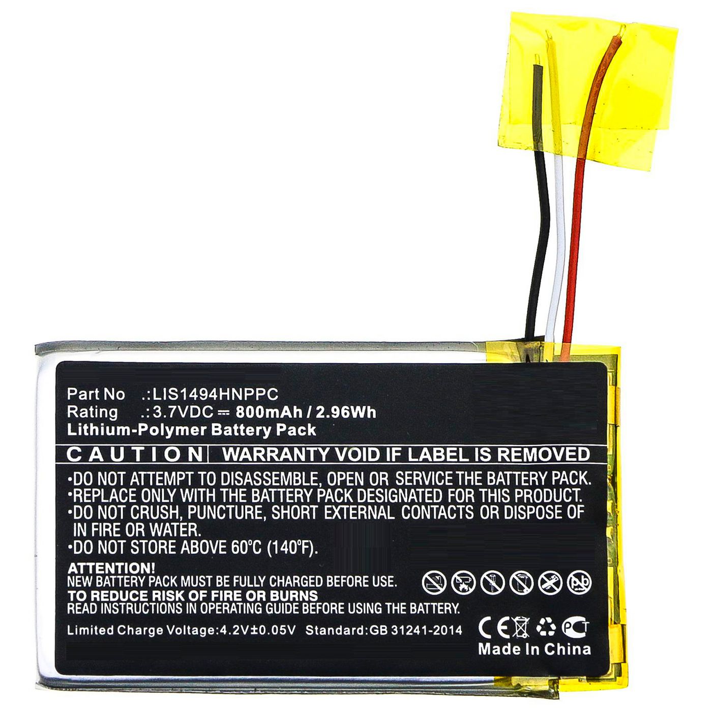 Battery 2.96Wh Li-Polymer 