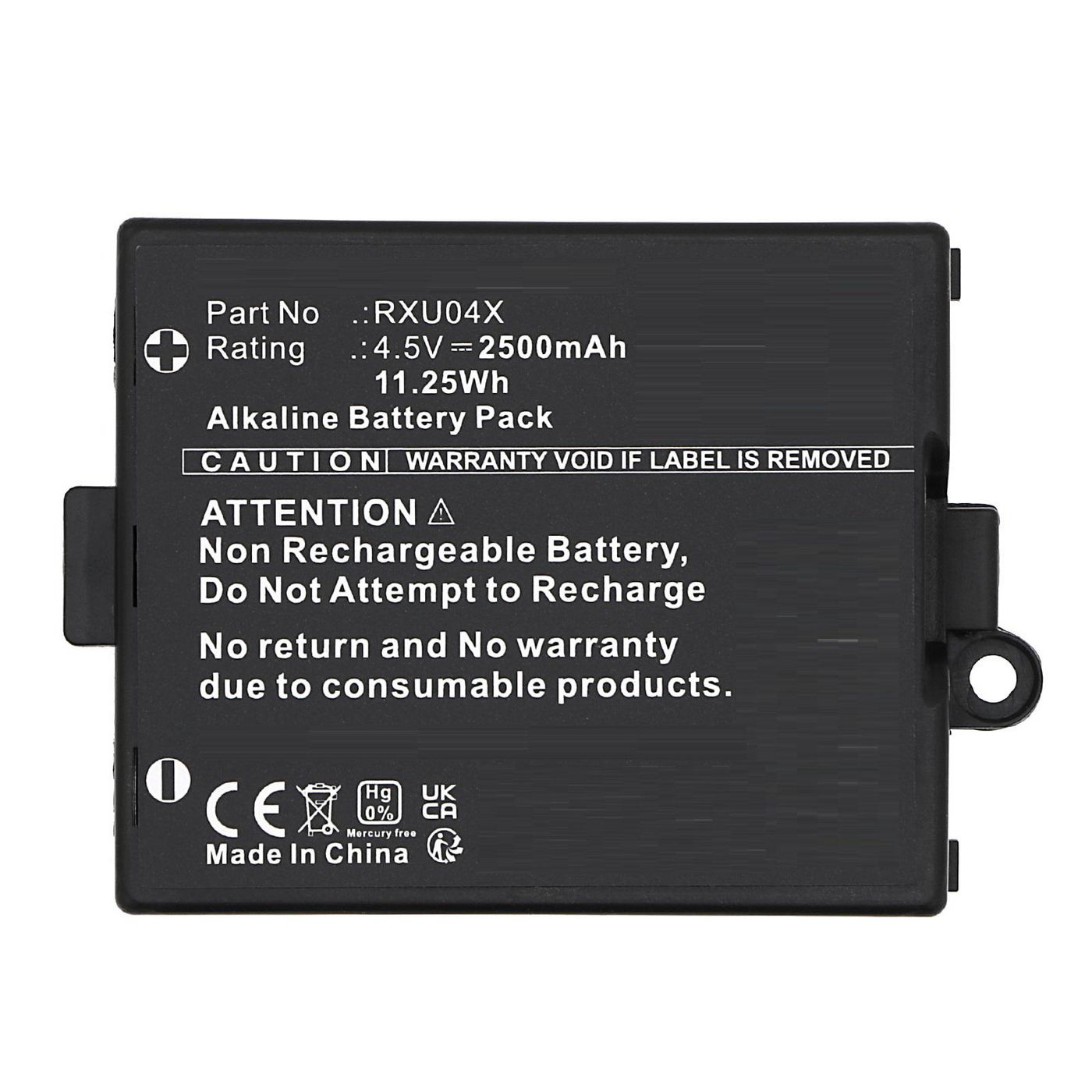 Battery 4.5V 2500mAh 11.25Wh 