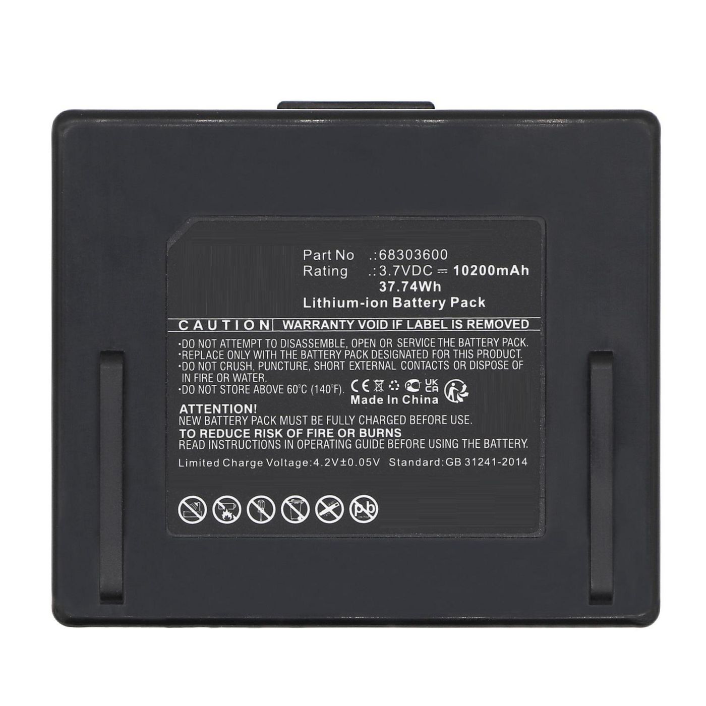 Battery 3.7V 10200mAh 37.74Wh 