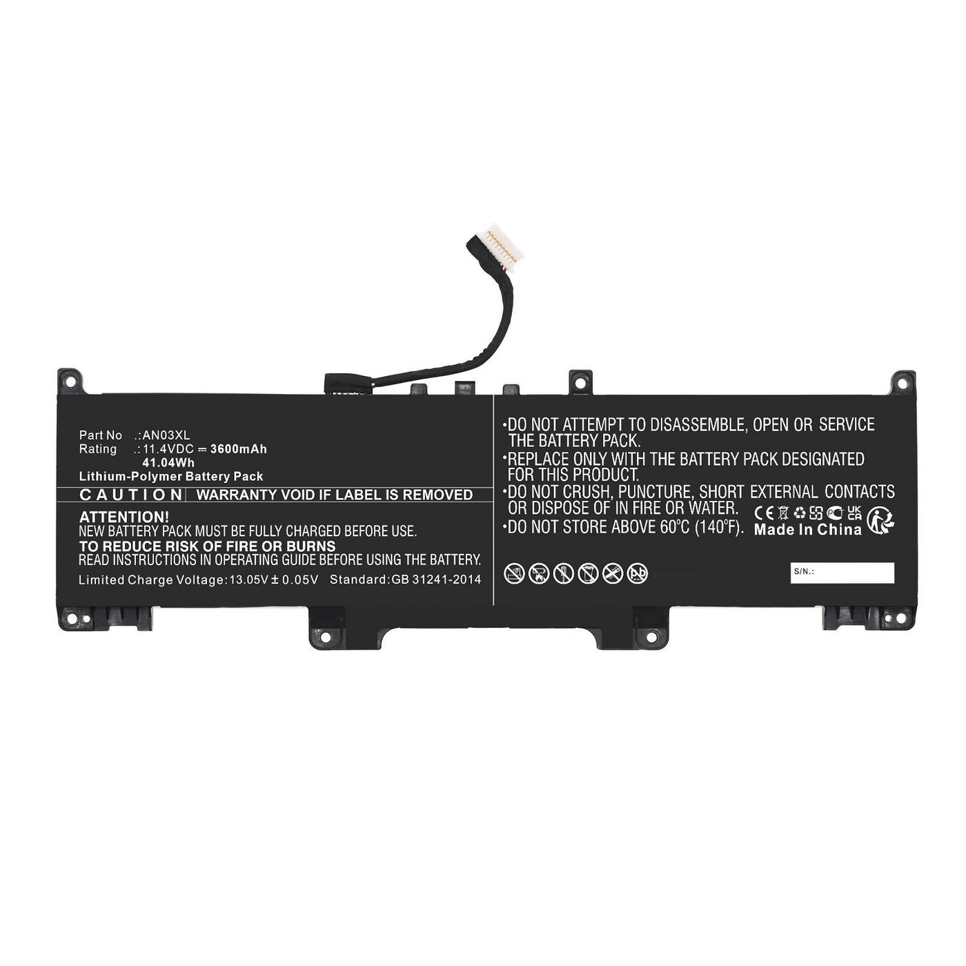 Laptop Battery for HP 41.04Wh 