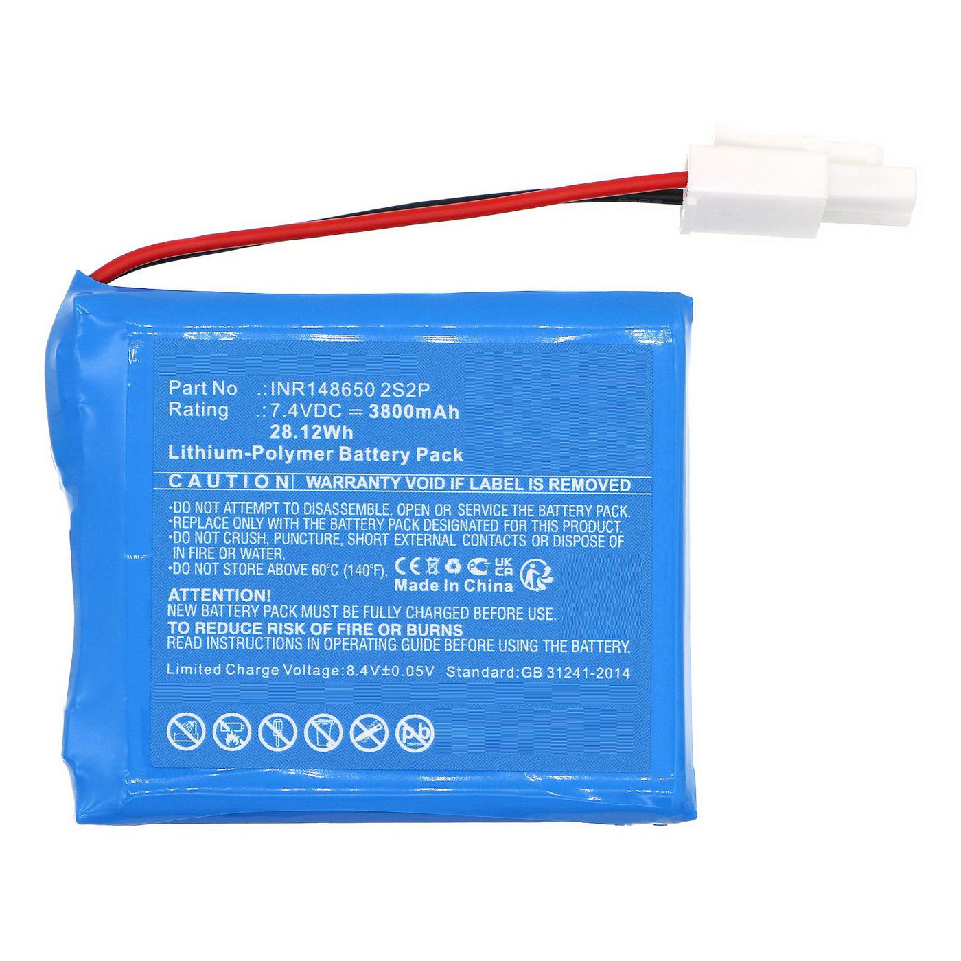 Battery 7.4V 3800mAh 28.12Wh 