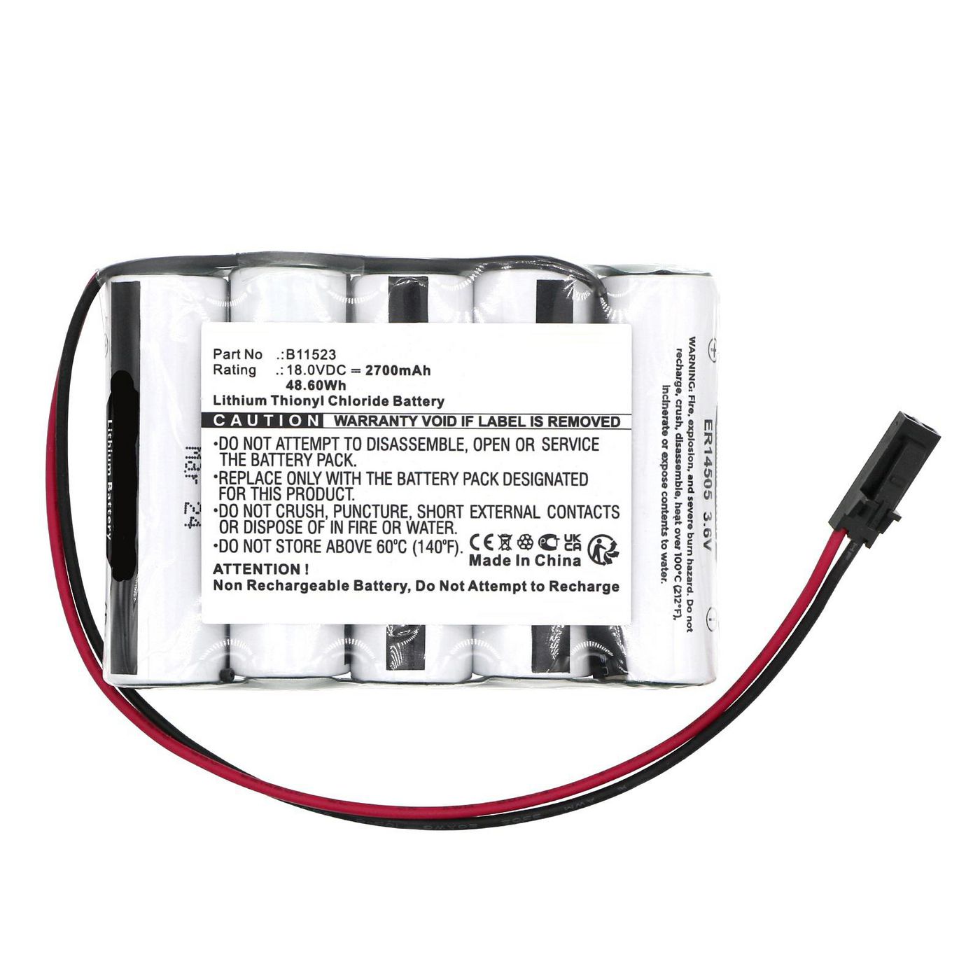 Battery 18.0V 2700mAh 48.60Wh 