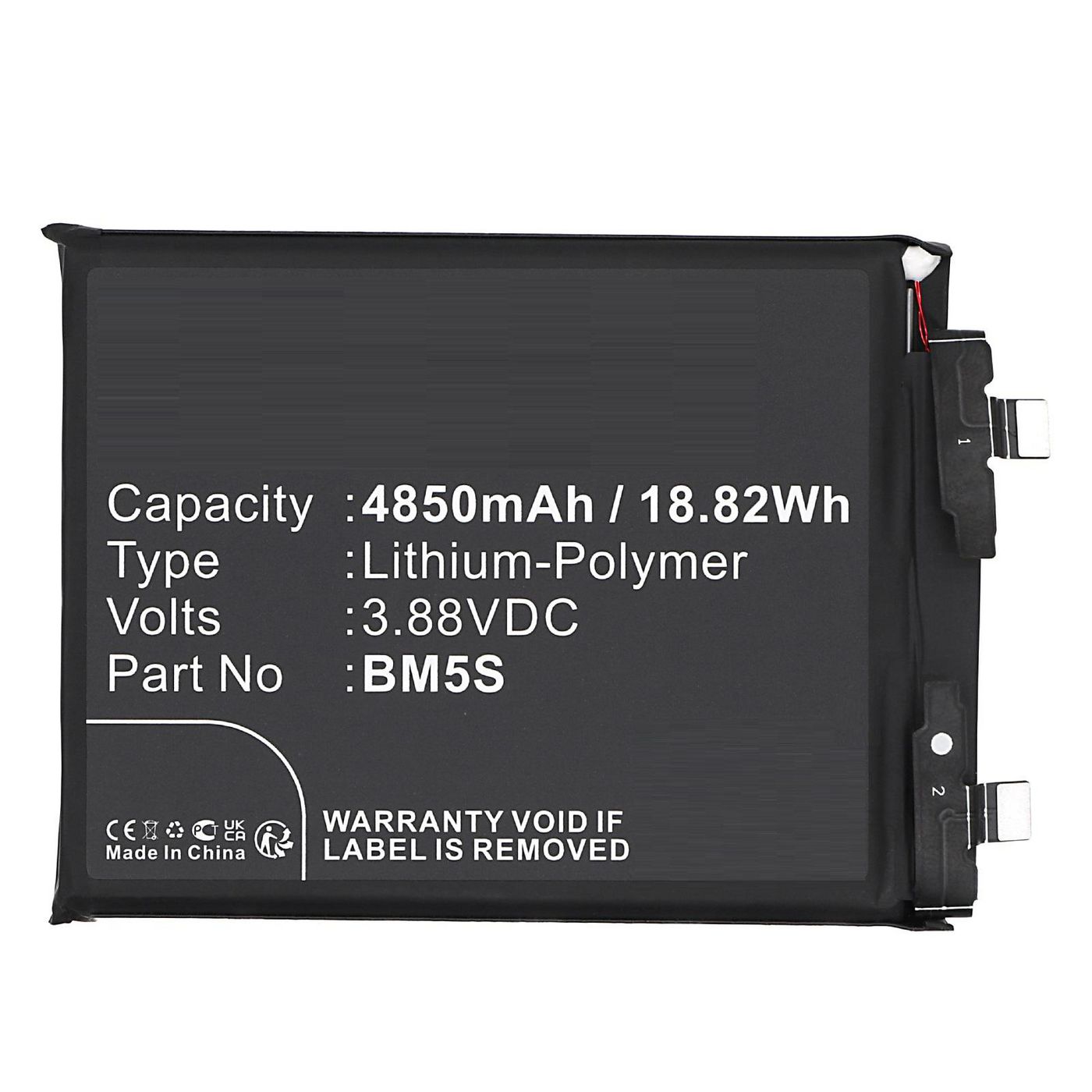 Battery 3.88V 4850mAh 18.82Wh 