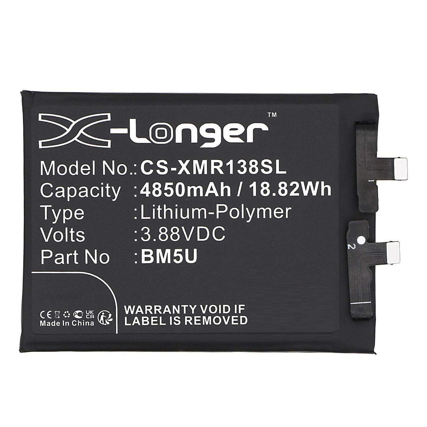 Battery 3.88V 4850mAh 18.82Wh