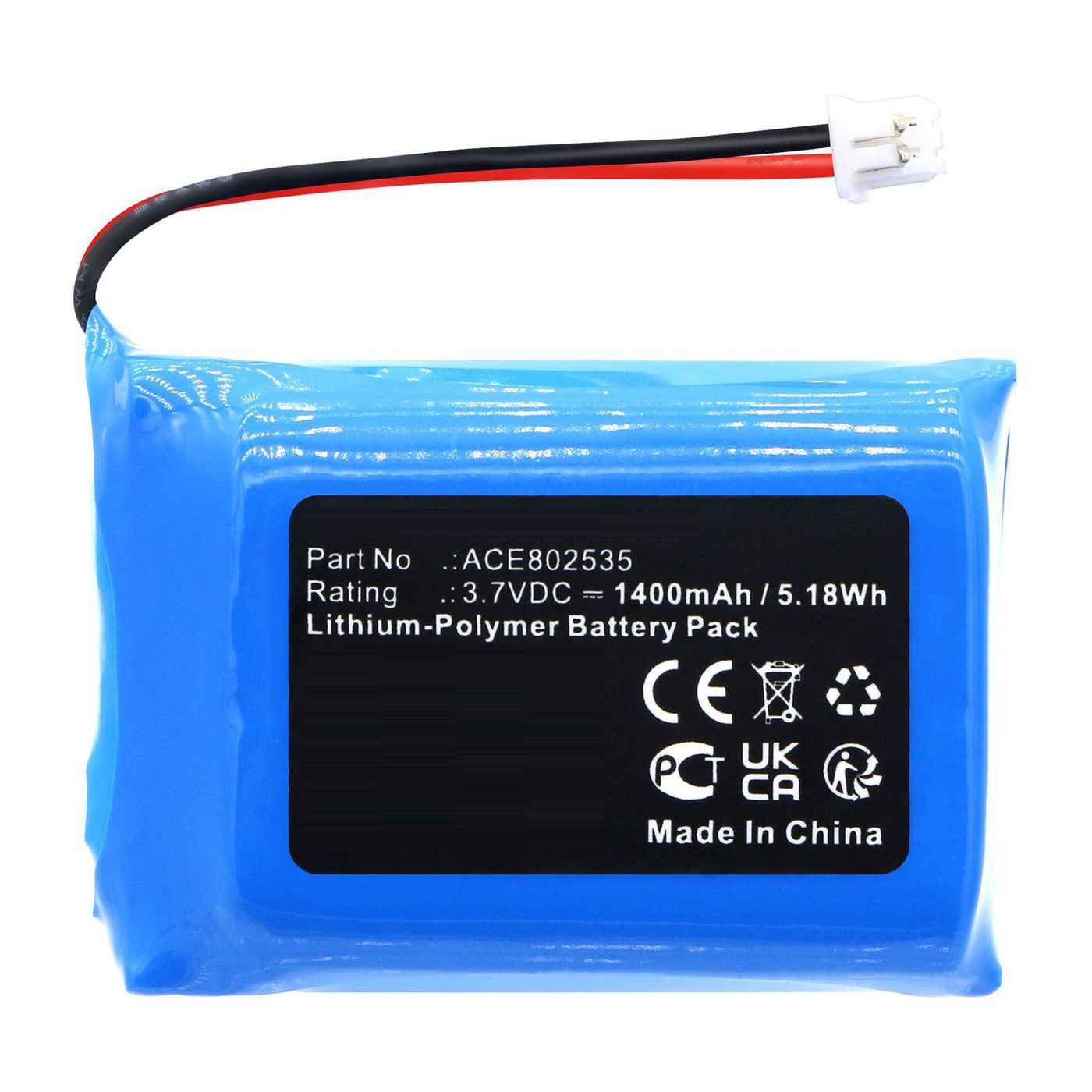 Battery 3.7V 1400mAh 5.18Wh 
