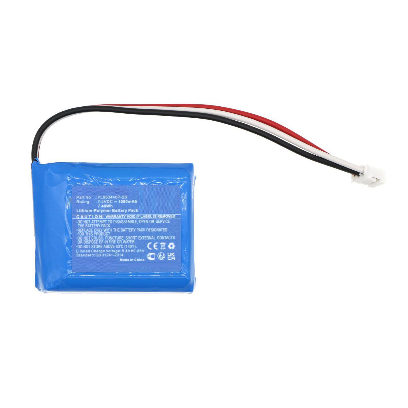 Battery 7.4V 1000mAh 7.40Wh 