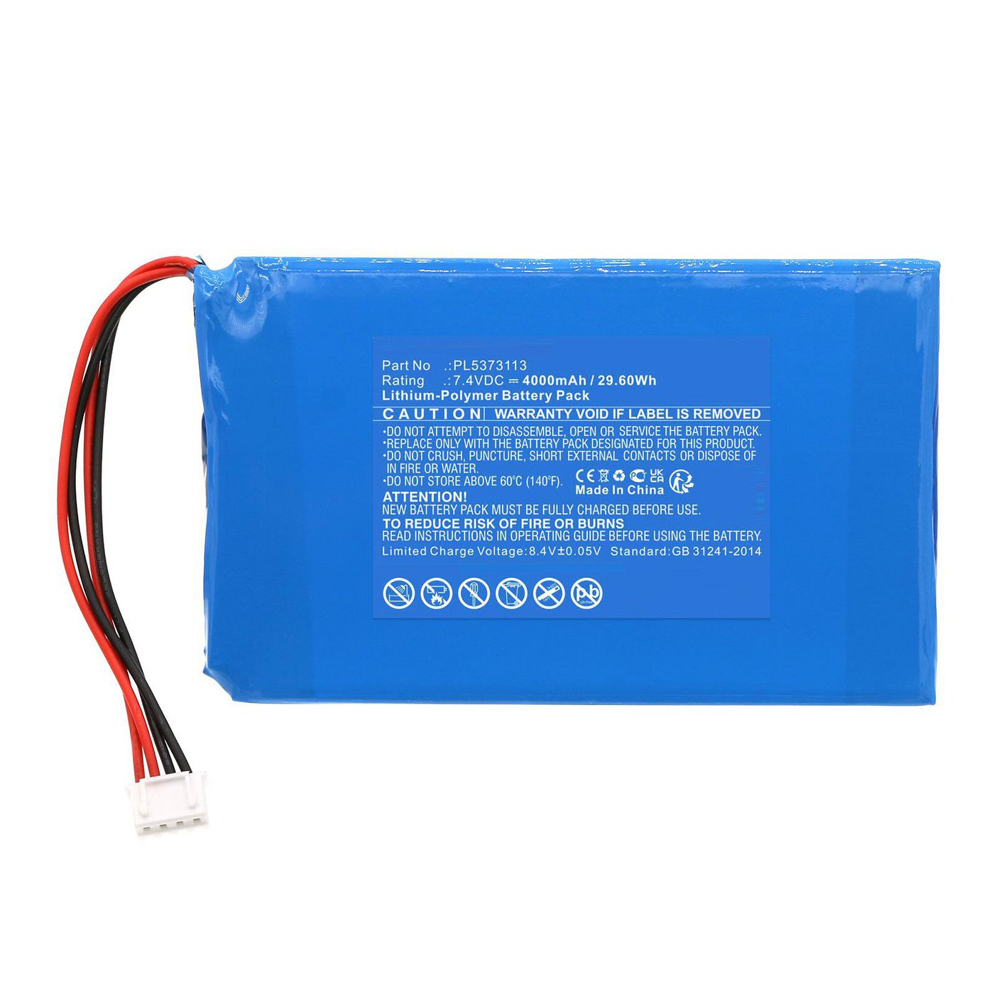 Battery 7.4V 4000mAh 29.60Wh