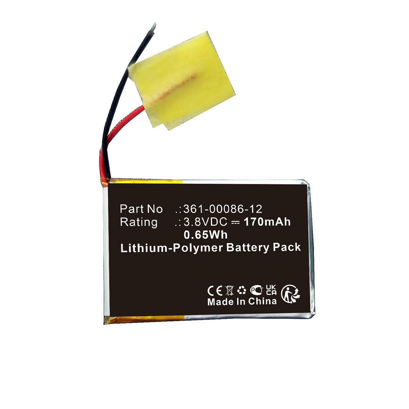 Battery 3.8V 170mAh 0.65Wh 