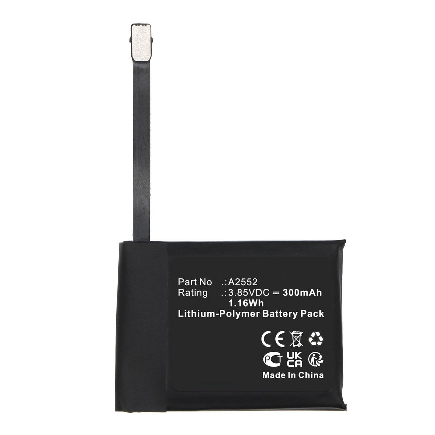 Battery 3.85V 300mAh 1.16Wh 