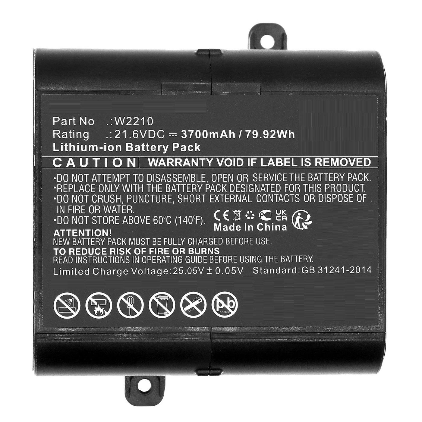 Battery 21.6V 3700mAh 79.92Wh 