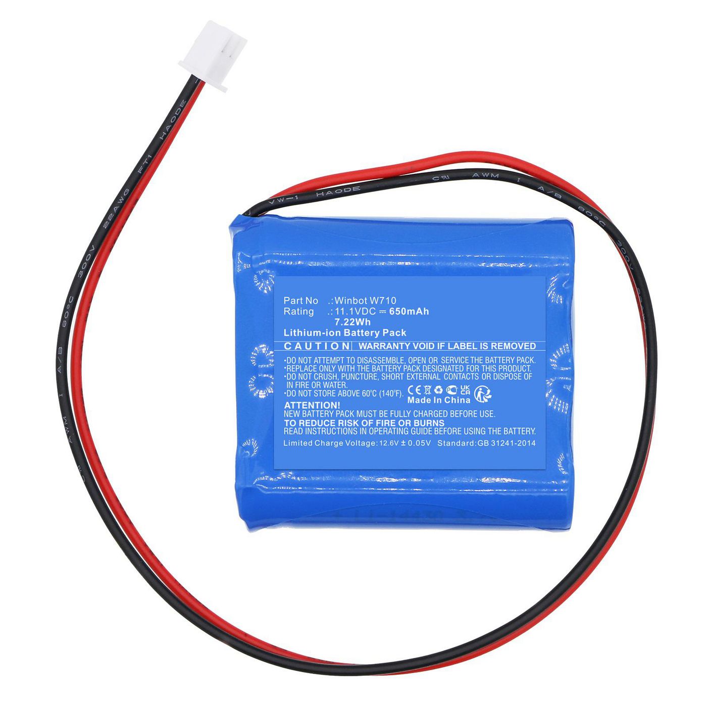 Battery 11.1V 650mAh 7.22Wh 