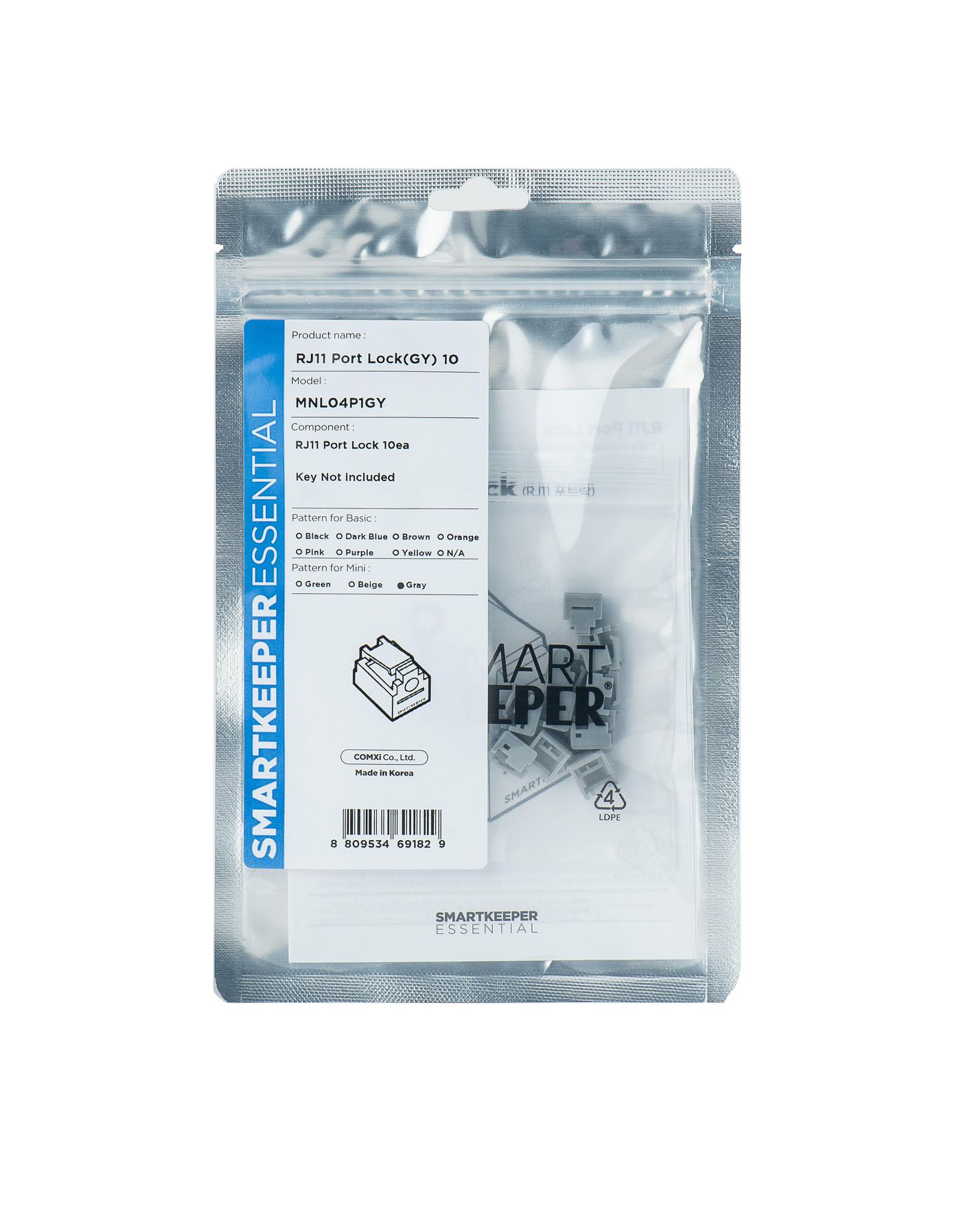 Port Blocker Rj-11 Grey 1
