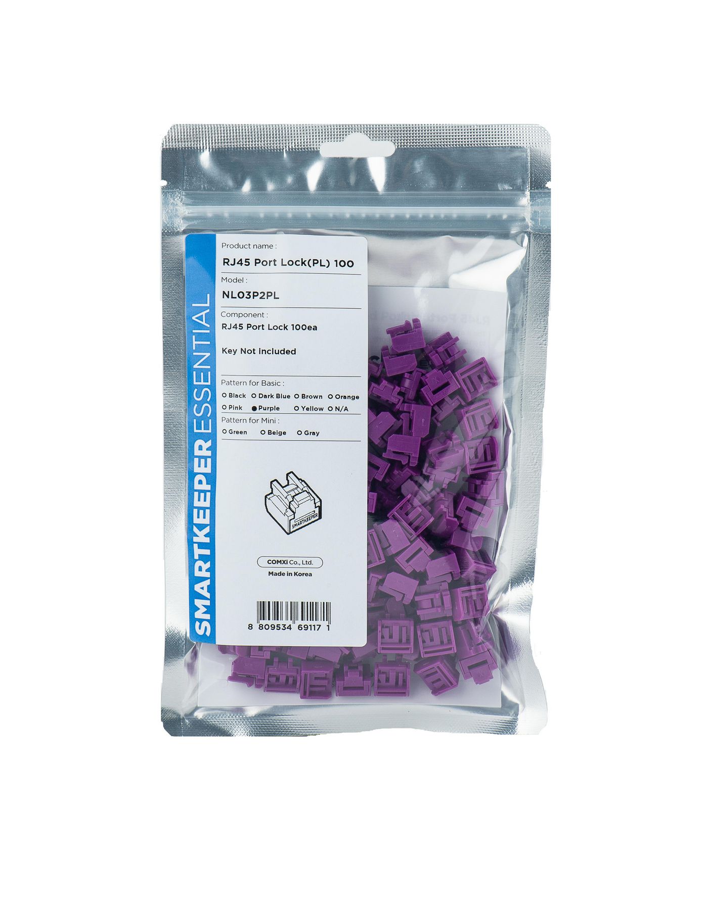 Port Blocker Rj-45 Purple 1 