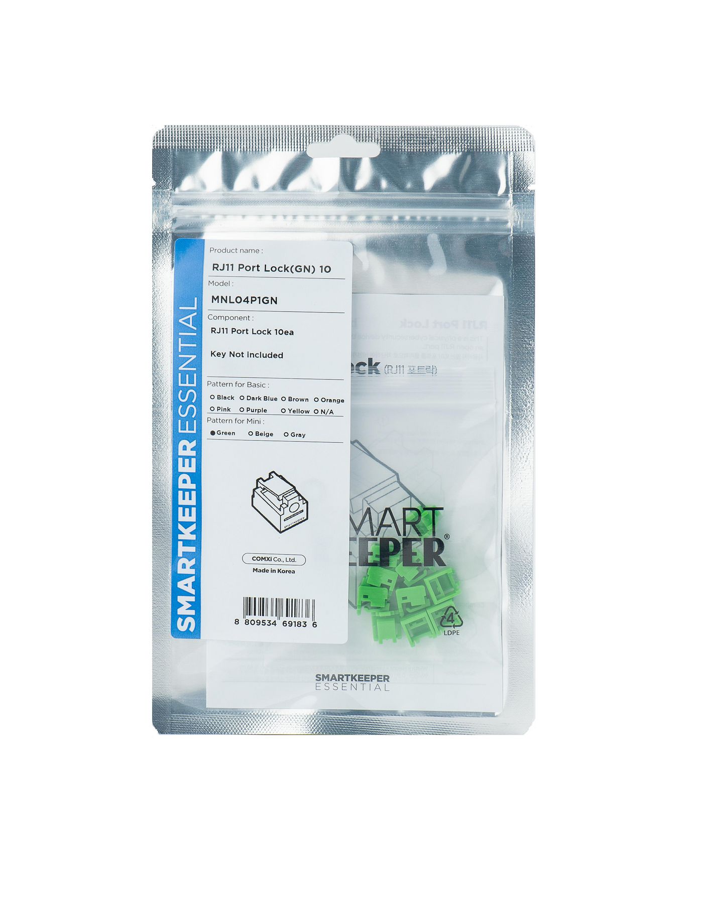Port Blocker Rj-11 Green 1 