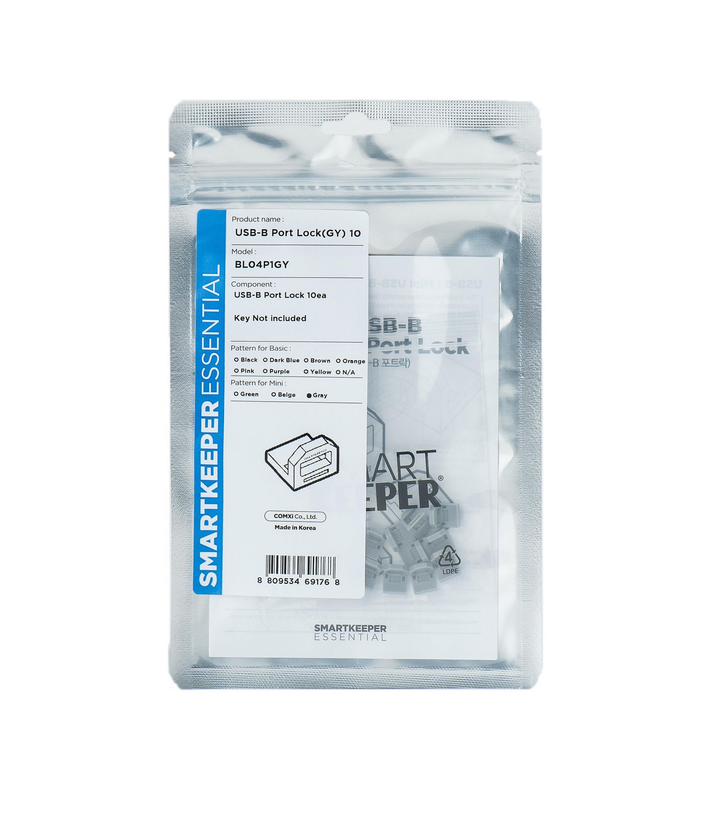 Port Blocker Usb Type-B Grey 