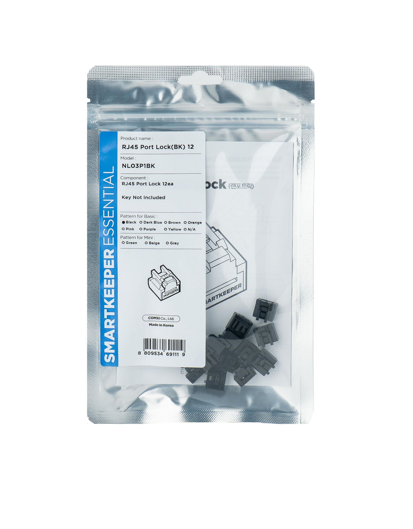 Port Blocker Rj-45 Black 12 