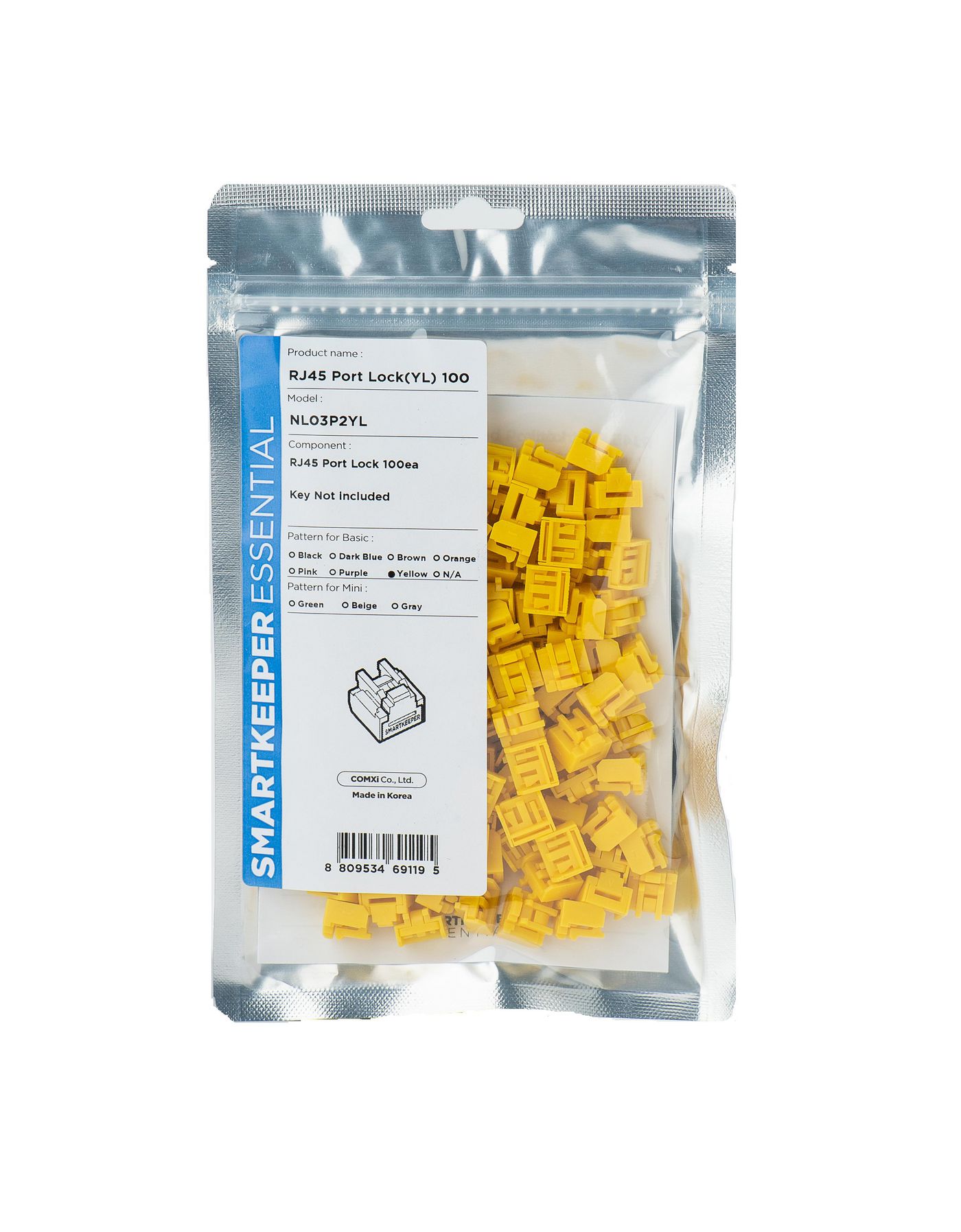Port Blocker Rj-45 Yellow 1 