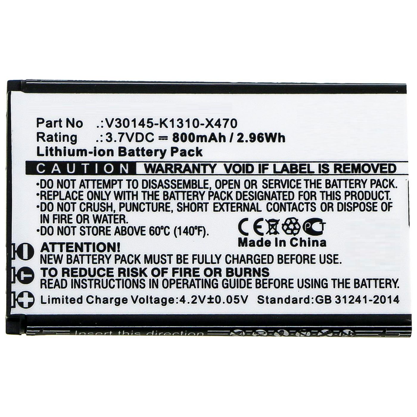 Battery 2.96Wh Li-ion 3.7V 