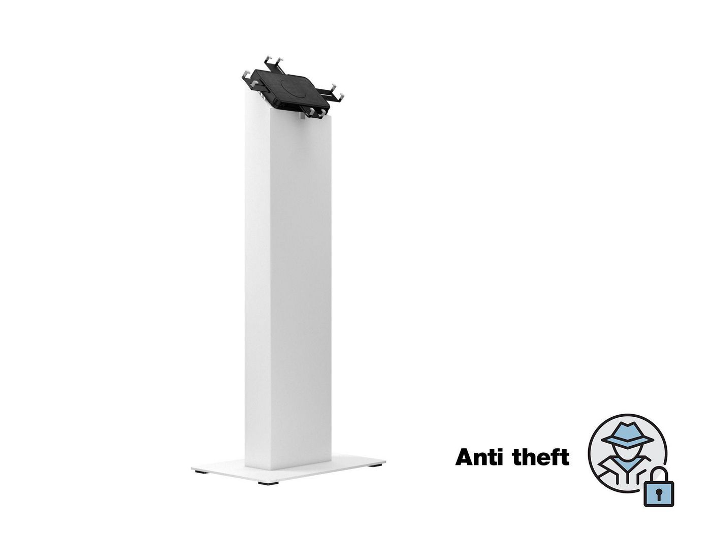 M Kiosk White With Lockable 