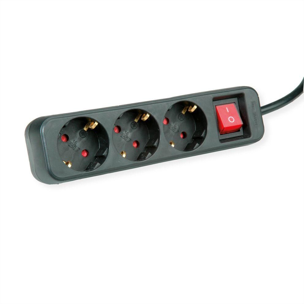 Power Strip, 3x, with Switch, 