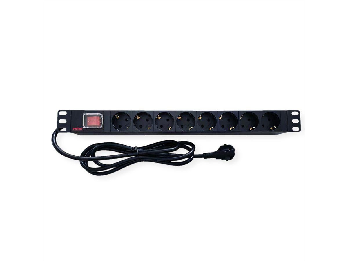 19" 1UH, PDU 8 - way Socket, 