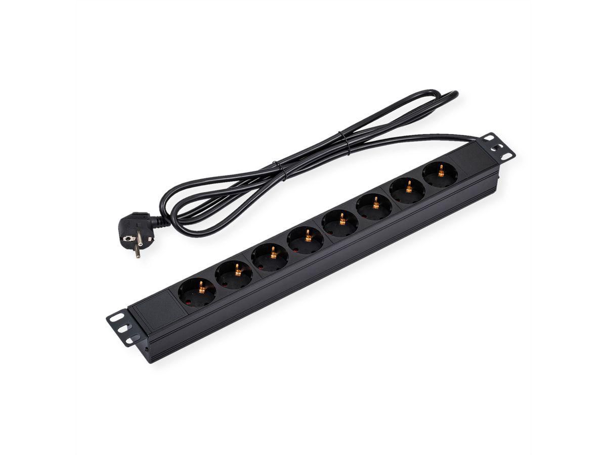 19" 1UH, PDU 8 - way Socket, 