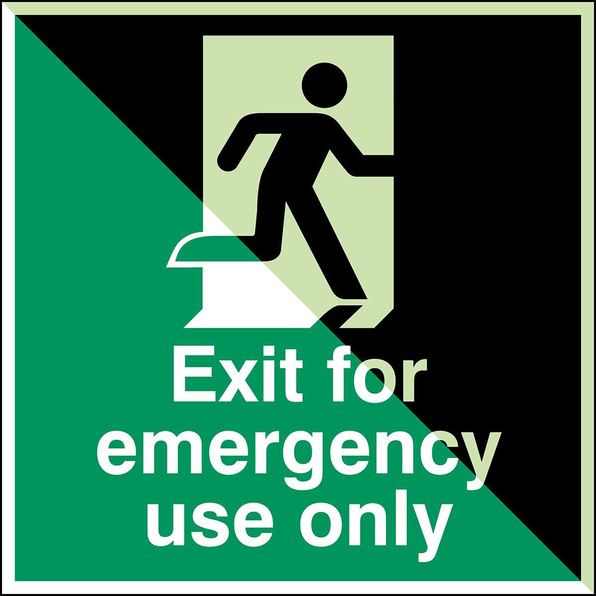 Glow-in-the-dark safety sign
