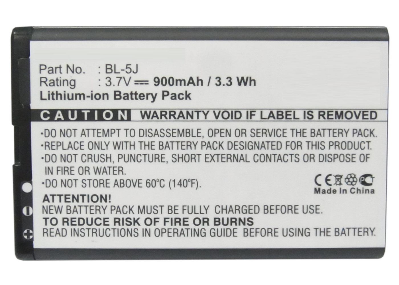Battery 3.33Wh Li-ion 3.7V