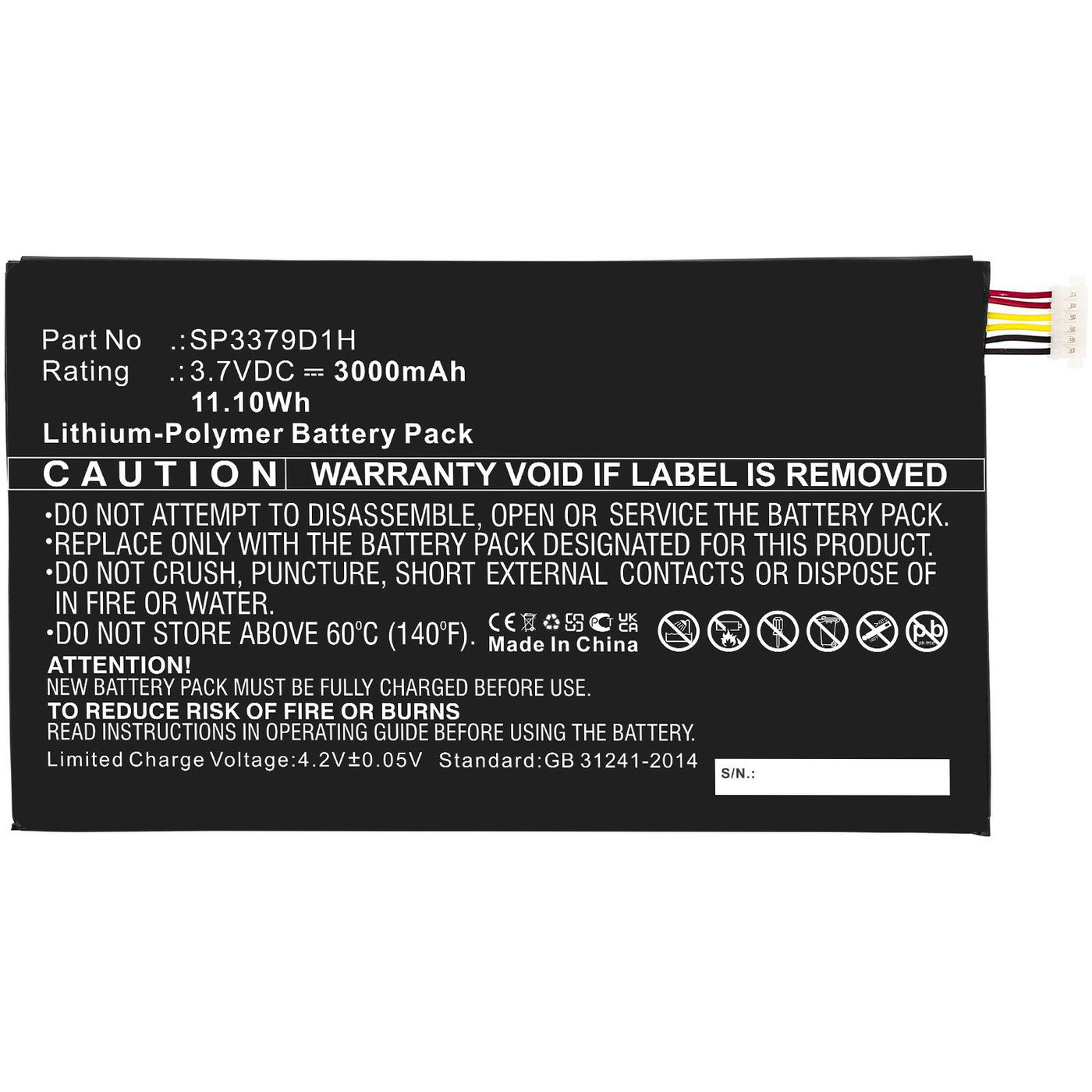 Battery 11.1Wh Li-ion 3.7V 